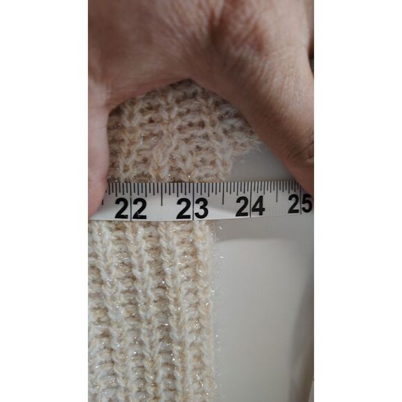 H&M Cream Ribbed Knit with Sparkle Crew Neck Sweater - Picture 7 of 7